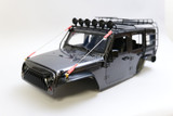 RC 1/10 JEEP WRANGLER RUBICON Unlimited Body w/ Roof Rack -GUN-