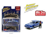 JL 1/64 Die Cast 1984 OLDSMOBILE CUTLASS Low Rider W/ Figure -BLUE-