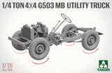 Takom 1/16 G503 MB Military JEEP Truck 1/4 Ton 4x4 Utility Model Kit