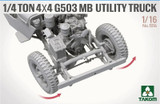 Takom 1/16 G503 MB Military JEEP Truck 1/4 Ton 4x4 Utility Model Kit