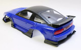 RC 1/10 BODY Shell NISSAN 180SX Wisteria w/ Pop Up Lights *FINISHED* -RED-