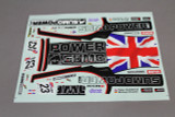 RC 1/10  DECAL Sticker Sheet SUMO POWER Nissan GTR R34 Skyline