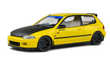 1/18 HONDA CIVIC 1991 Hatchback EG6 SPOON Die-Cast Model Car -YELLOW-