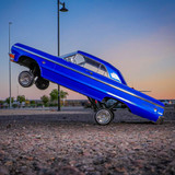 RC 1/10 Low Rider 1964 CHEVY IMPALA Hopping - RTR - *BLUE/WHITE TOP*