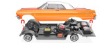 RC 1/10 Low Rider 1964 CHEVY IMPALA Hopping - RTR - *ORANGE/WHITE TOP*