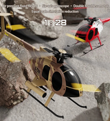 RC HELICOPTER 5 Blade HUGHES MD500 W/ Gyro 6CH 2.4ghz-RTF-*RED*