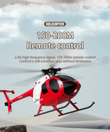 RC HELICOPTER 5 Blade HUGHES MD500 W/ Gyro 6CH 2.4ghz-RTF-*RED*