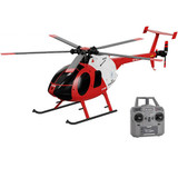 RC HELICOPTER 5 Blade HUGHES MD500 W/ Gyro 6CH 2.4ghz-RTF-*RED*