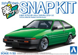Aoshima 1/32 TOYOTA SPRINTER TRUENO Custom Wheels Snap Model Kit *GREEN*