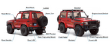 RC 1/10 TOYOTA LAND CRUISER LC71 4X4 Truck *RTR* -RED-