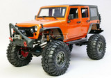 1/10 Scale JEEP WRANGLER RUBICON Hard Body Shell 4 Door ORANGE