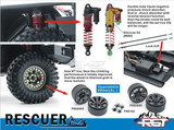 RC 1/10 TOYOTA LAND CRUISER LC76  2-Speed w/ LED - GREY -RTR-