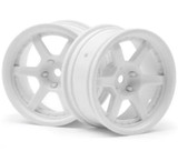 HPI 1/10 HRE C106 6 SPOKE WHEEL 26mm WHITE 6mm OFFSET (2pcs) #112813