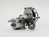 For AXIAL WRAITH Poison Spyder All Metal GEARBOX Transmission W/ Pinion SILVER