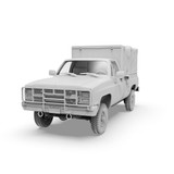 Ak 1/35 CHEVY PICK UP TRUCK w/ Tarp M1008 Troop Carrier Model Kit #AK35031