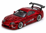 Inno 1/64 TOYOTA SUPRA TURBO A80 Top Secret Die Cast Model -RED-