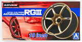 Aoshima 1/24 ADVAN RACING RG3 (19inch) Model Wheel Set