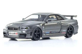 Kyosho 1/64 NISSAN R34 GT-R MOTN Model Car w/ LED LIGHTS *GRAY*