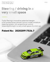 RC 1/76 Micro Car MITSUBISHI LANCER EVOLUTION w/ LED Lights -RED-