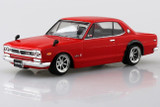 Aoshima 1/32 NISSAN SKYLINE 2000 GT-R W/ Custom Wheels Snap Model Kit *RED*