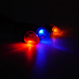 RC 1/10 Flashing LED ROUND Beacon LIGHT Police EMS Roof Top *SMALL* -RED-