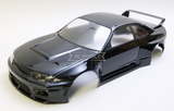 RC 1/10 Scale Body NISSAN SKYLINE R33 Painted Shell 257mm -BLACK-