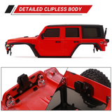 RC 1/18 Truck Body JEEP WRANGLER Hard Body 155mm For Traxxas TRX4M -RED-