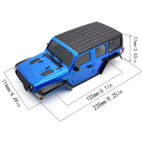 RC 1/18 Truck Body JEEP WRANGLER Hard Body 155mm For Traxxas TRX4M -BLUE-