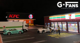 G Fans 1/64 Diorama 7-ELEVEN CONVENIENCE STORE DIORAMA W/ LED #710020