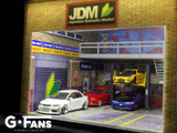 G Fans 1/64 Diorama JDM GARAGE DIORAMA W/ LED #710018