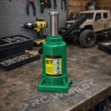 RC 1/10 Scale HYDRAULIC LIFT JACK 6T All METAL Lift -GREEN-