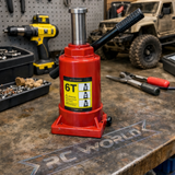RC 1/10 Scale HYDRAULIC LIFT JACK 6T All METAL Lift -RED-