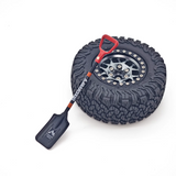 RC 1/10 Scale METAL SHOVELS Scale Accessories (2 SHOVELS) -BLACK + SILVER -