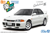 Aoshima 1/24 Snap Car #04-DY CE9A LANCER GSR EvolutionⅢ 1995 Model Kit -WHITE-
