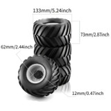 RC 1/10 MONSTER TRUCK Wheels / Tires 133mm (4pcs) Set -BLACK-