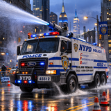 RC 1/10 NYPD POLICE CAR Decals Water Slide Sticker Sheet