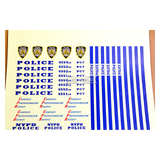 RC 1/10 NYPD POLICE CAR Decals Water Slide Sticker Sheet