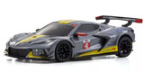 Kyosho RC Mini Z CHEVY CORVETTE C8R Body Shell -GUN METAL- #MZP244GM