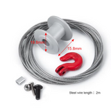 1/10 Winch Servo DRUM - CABLE- HOOK For 360 Degree Rotation Servo 25T -BLACK-