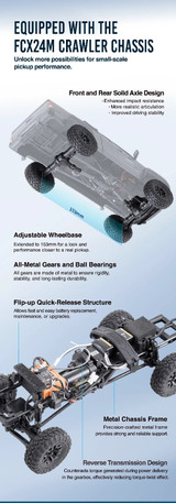 FMS RC 1/24 TOYOTA TACOMA Truck 4X4 2-Speed *RTR* -BLUE-