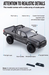 FMS RC 1/24 TOYOTA TACOMA Truck 4X4 2-Speed *RTR* -GRAY-
