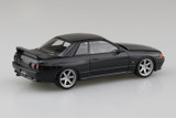Aoshima 1/32 NISSAN SKYLINE R32 GTR W/ Custom Wheels Snap Model Kit -BLACK-
