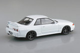 Aoshima 1/32 NISSAN SKYLINE R32 GTR W/ Custom Wheels Snap Model Kit -WHITE-