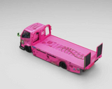 MT 1/64 GREEN DINO CUSTOM TOW TRUCK HAULER Die Cast Model -PINK-