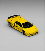 MT 1/64 LAMBORGHINI DIABLO SV w/ Pop Up/Interior/Engine Die Cast Model -YELLOW-