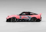 MT 1/64 NISSAN 180SX Rocket Bunny w/ Pop Up/Interior/Engine Die Cast -PINK-