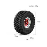RC 1/18 Scale TRUCK WHEELS Metal Beadlock 57mm For Traxxas TRX4M -BLACK-
