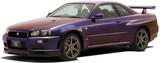 Aoshima 1/32 NISSAN SKYLINE R34 GTR Plastic Model Kit *MIDNIGHT PURPLE*