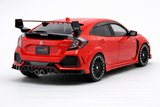 Pop 1/18 HONDA CIVIC Type R Mugen FK8 Resin Model Car - RED -
