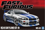 Aoshima 1/24 Fast & Furious NISSAN SKYLINE R34 GT-R Plastic Model Kit
